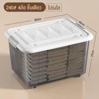 ราคา SUNOOM กล่องเก็บของ กล่องพลาสติก ความจุสูง กล่องอเนกประสงค์ PP ฝาสไลด์ แบบพลิกได้ (21053673715)