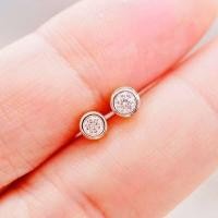 ราคา พร้อมส่ง ต่างหูเพชรแท้ เม็ดละ 7 ตัง ทองคำแท้9K ทอง37 5 เพชรแท้น้ำ100 เบลเยี่ยมคัต 9KPEO28 (20976916723)