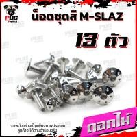 ราคา น็อตชุดสีM SLAZ 1ชุด 13 ตัว น็อตชุดสีเอ็ม สแลช น็อตMSLAZ น็อตเฟรมMSlaz น๊อตMSLAZ น็อตยึดเฟรม น็อสแตนเลส M slaz (16213218593)