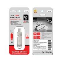 ราคา Ultra Dual Drive USB Type C 64GB แฟลชไดร์ฟ 2 หัว Flash Drive Type C and USB A Thumb Drive FD 06 (21209891442)