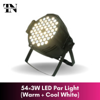 ราคา ไฟพาร์ แอลอีดี วอร์มไวท์ คูลไวท์ 54x3W LED Par Light Warm Cool White (20911456608)