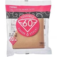 ราคา พร้อมส่ง HARIO V60 Paper Filter กระดาษสำหรับดริปและกรองกาแฟ 100 แผ่นสีขาว แผ่นสีน้ำตาล (19496444961)