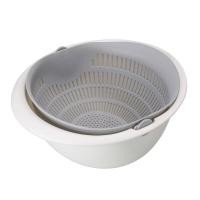 ราคา Rice Vegetables Fruit Washing Colander Baskets Double Layer Kitchen Strainer Drain Basket (1923398039)