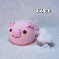 ราคา น่ารัก ตุ๊กตาน้องหมู ตุ๊กตานุ่มนิ่ม ตุ๊กตาหมูกระปุก หมูหัวโต หมูขี้เซา ใยไมโคร ผ้า nano Spandex ขนาด S45cm M55cm L80cm (7467144113)