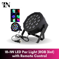 ราคา ไฟพาร์ แอลอีดี 3รวม1 พร้อมรีโมท 18x1W LED Par Light RGB 3in1 with Remote Control (20911576379)