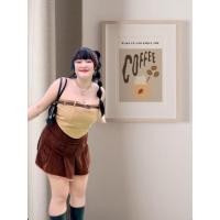 ราคา เกาะอกแต่งเข็มขัด สาวอวบ ชายแหลม เอิร์ทโทน เกาะอกสาวอวบ (20512880814)