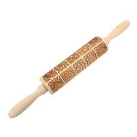 ราคา Polocat ไม้นวดแป้งสลักลายคริสต์มาสอบคุกกี้เค้กฟองดองบิสกิตแป้งแกะสลักกวางเรนเดียร์เกล็ดหิมะ Elk รูปแบบไม้ Roller (17051231809)