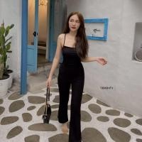 ราคา PP13649 จั้มสูทสายเดี่ยวไขว้หลังขายาว (4524176260)