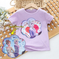 ราคา LOBER เสื้อยืดปักเลื่อม เสื้อยืดเด็กผญ เสื้อยืดลายกราฟฟิกเปลี่ยนได้ เสื้อยืดที่เปลี่ยนลาย เสื้อยืดลายดิสนีย์ เสื้อยืดเจ้าหญิงเด็กผู้หญิง (19117375446)