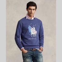 ราคา Sale Polo Ralph Lauren เสื้อสเวตเตอร์ผู้ชาย Pullover Big Pony Fleece Sweatshirt รุ่น MNPOKNI16823012 สีฟ้า (20757794896)