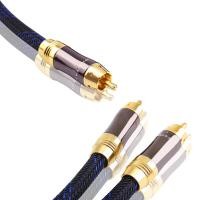 ราคา HIFI 0 5m1m1 5m2m3m5m Subwoofer Y Cable RCA 1 Male to 2 Male Audio cable (11702245929)
