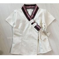 ราคา เสื้อผ้าฝ้ายพี้นเมืองคอวีป้ายผูกอกแต่งขอบผ้าทอ (19568575869)