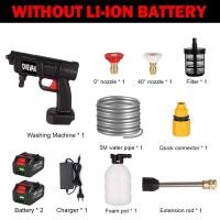 ราคา เครื่องฉีดน้ำแรงดันสูง388VF ไร้สายเครื่องฉีดน้ำล้างรถมือถือเครื่องกำเนิดโฟมเครื่องฉีดน้ำในสวนสำหรับ Makita แบตเตอรี่18V (9927501137)