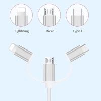 ราคา สาย HDMI 3in1 lighting สายHDMIต่อทีวี 1080P ต่อมือถือออกทีวี HDTV Mobile Phone (13958207482)