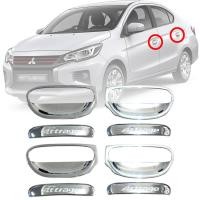 ราคา ครอบมือจับประตู เบ้ารองมือเปิดประตู รุ่น มิตซูบิชิ แอททราจ MITSUBISHI ATTRAGE ปี 2012 2020 โครเมี่ยม 8 ชิ้น (3449394237)