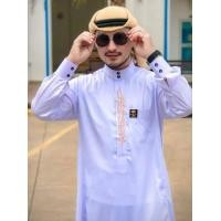 ราคา ชุดมุสลิมชาย แฟชั่นมุสลิมชาย เสื้อโต๊ปสีขาว ชุดโต๊ปชาย ชุดมุสลิมชาย โต๊ปสีขาว มีไซซ์ S M L XL (17407485018)