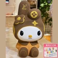 ราคา เมโลดี้ kulomi Hello Kitty Sanrio ตุ๊กตาทาสีทำด้วยมือที่ไม่ใช่ปูนปลาสเตอร์กระปุกออมสินระบายสี DIY (17608418491)