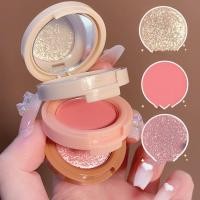 ราคา KIMOU 3 Color 3 Layer Highlight Blush Palette Silkworm Eyeshadow Palette Light Texture Easy Coloring Highlight Rouge Makeup Brighten (15481767781)