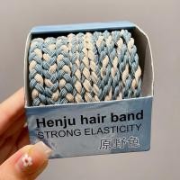 ราคา ชุดยางรัดผมสายโทรศัพท์รัดยางยืดหยุ่นสูงพร้อมเชือกกล่องผมแบบผมแบบเรียบใหม่ (19599313225)