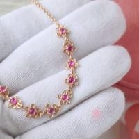 ราคา Rosenmarry ข้อมือพลอยทับทิมแท้ ตัวเรือนเงินแท้925 ชุบพิงค์โกวล พลอยแท้เสริมดวง ของขวัญ ข้อมือพลอยแท้ RB045 (20281276901)