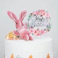 ราคา ป้ายปักเค้ก ของตกแต่งหน้าเค้ก cake topper Happy Birthday (19167012867)