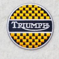 ราคา ตัวรีด ตัวรีดติดเสื้อ อาร์ม อาร์มติดเสื้อ โลโก้ ตรา ยี่ห้อ มอเตอร์ไซค์ Triumph Patch Motorcycle ไทรอัมพ์ ไทรอั้มพ์ สำหรับตกแต่งเสื้อผ้า (21098412858)