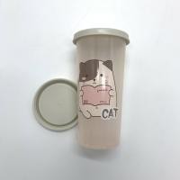 ราคา พร้อมส่ง สุดคิ้ว แก้วน้ำทรงสูง ลายการ์ตูนน่ารัก 2 แบบ แก้วน้ำทรงสูงเบาสะดวก พกพาง่าย เลือกลายเลือกสีตามที่ชอบ (19742474872)