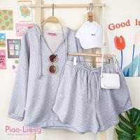 ราคา MG0040 เซ็ต2ชิ้น ไซส์ใหญ่ เสื้อฮู้ดแขนยาว กางเกงขาสั้น ผ้าวอมกยานุ่ม ใส่สบาย สาวอวบ (19054402204)