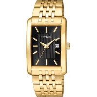ราคา Citizen Quartz Mens Watch Stainless Steel Classic Gold Bracelet Black Dial (15900130154)