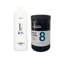 ราคา Loreal blond studio8 multi techniques lightening powder 500 g ลอรีอัล บลอนด์สตูดิโอ8 มัลติ เทคนิค ไลท์เทนนิ่ง พาวเดอร์ (10692488278)