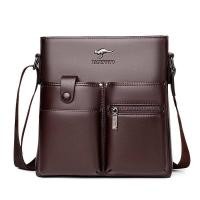 ราคา Haopoz กระเป๋าหนังนิ่มแบบใหม่ลำลองความจุกระเป๋าสะพายข้างใหญ่ของผู้ชายกระเป๋าสะพายหลังหนังแท้กระเป๋าหนังวัวธุรกิจมูลค่าสูง (17389656892)