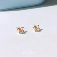 ราคา earika earrings little hologram pony stud ต่างหูแป้นยูนิคอร์นสีโฮโลแกรมก้านเงินแท้ มีให้เลือก 3 สี เหมาะสำหรับคนแพ้ง่าย (19560307317)