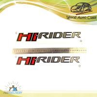 ราคา sticker HI RIDER 1 ชุด 2 ชิ้น สติ๊กเกอร์ HI RIDER ติดรถ ford ranger แดงเทา ขอบหลังดำ ตามรูป v 3 (21023826968)