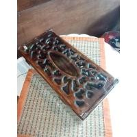 ราคา กล่องใส่ทิชชู่ไม้ ใหญ่ กล่องไม้สักแกะสลักลายฉลุ กล่องใส่กระดาษ 6 11 นิ้ว ลวดลายสวยงาม งานปราณีตโดยช่างคนไทย (15486422774)