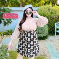 ราคา สาวอวบ เดรสสาวอวบ เดรสน้องหมี แขนมุ้งมิ้ง อก 38 40 42 44 46 (20606837473)