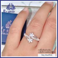 ราคา Kr silver แหวนKr แหวนเงินแท้ ฝังเพชร cz รูปดอกไม้ (9719087582)
