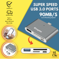 ราคา Kingma Type C Smart card reader support TF SD card suitable for mobile phones computers tablets (17411859967)