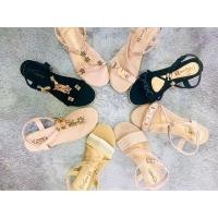 ราคา ใหม่ รองเท้าแตะรัดส้น แบบสวมและหนีบ สไตล์วัยรุ่น แนววินเทจ สินค้าพร้อมส่ง (21326265925)