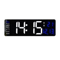 ราคา XINLANYASHE นาฬิกาแขวน 11นิ้ว นาฬิกาปลุกอิเล็กทรอนิกส์ไฟ LED ทรงสี่เหลี่ยม 11ขนาดนาฬิกาแขวน นาฬิกาแขวนผนัง 3 มิติร่วมสมัย ปฏิทินนาฬิกาดิจิตอล นาฬิกาแขวน (17807031190)