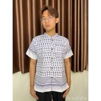 ราคา เสื้อลายคอพระราชผู้ชาย คอจีน กระดุมไม้ (18920656586)