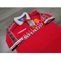 ราคา RETRO เสื้อฟุตบอลย้อนยุค แมนยู Home เหย้า คอซิป 1998 2000 (20866699208)