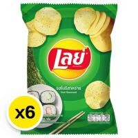 ราคา เลย์ มันฝรั่งแท้ทอดกรอบ รสโนริสาหร่าย 44 48 ก x 6 (21005830447)