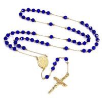 ราคา U7 คาทอลิก Rosary สร้อยคอทองคำพระแม่มารีบริสุทธิ์สำหรับผู้หญิงพร้อมจี้รูปกางเขนคริสเตียนเครื่องประดับทำจากไฟเบอร์ (10392456627)