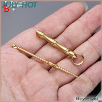 ราคา JULYHOT จี้ทองแดงพวงกุญแจไม้ไผ่แบบใหม่สไตล์วินเทจโลหะทองเหลืองอเนกประสงค์ห้อยแคะหูห้อยช้อนพวงกุญแจโซ่จี้ (21019080466)