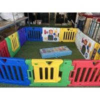 ราคา คอกกั้นเด็ก รั้วกั้นเด็ก Kids Land 12 ครอบที่นอน 6ฟุต สภาพสวย 90 แถมเสื่อพับ6ฟุต (20218231967)