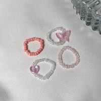 ราคา set 4 วง แหวนลูกปัด แหวนลูกปัดผีเสื้อ แหวน ลูกปัดหัวใจ (13664818401)
