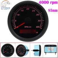 ราคา สีฟ้าใหม่ 85มม Marine 3000Rpm 4000 RPM Tachometer Gauge กันน้ำ RPM Tacho Meter สำหรับรถบรรทุกเรือ RPM Tachometer Outboard พร้อม LCD Digital Hour Meter Red Backlight 12V 24V (15999697288)
