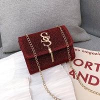 ราคา กระเป๋าสะพายข้าง เนื้อผ้าFabric ปักเลื่อม กระเป๋าสะพายพกพาเลื่อม SS (19148446924)