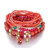 ราคา Boho ชุดสร้อยข้อมือลูกปัดข้าวหลากสีสำหรับผู้หญิงกำไลข้อมือแฟชั่นเครื่องประดับอัญมณีสำหรับปีกเสน่ห์หอไอเฟล (19760876390)