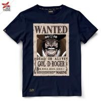 ราคา Dextreme เสื้อวันพีซ DOP 1381 ลาย Wanted โกล ดี โรเจอร์ Gol D Roger เสื้อยืดคอตตอน S 5XL (21071542461)